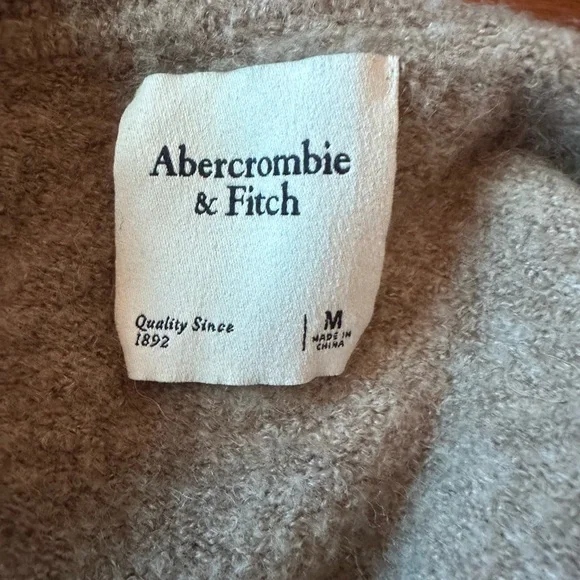 A&F Cream and Brown Collared Sweater - Picture 4 of 5